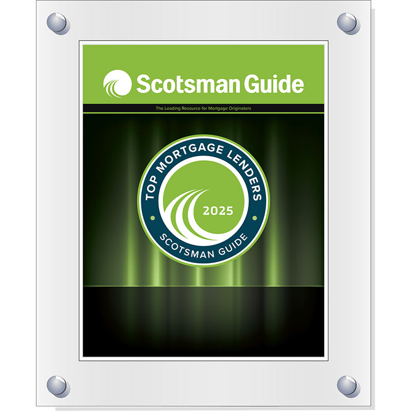 2025 Top Mortgage Lenders - Plaque