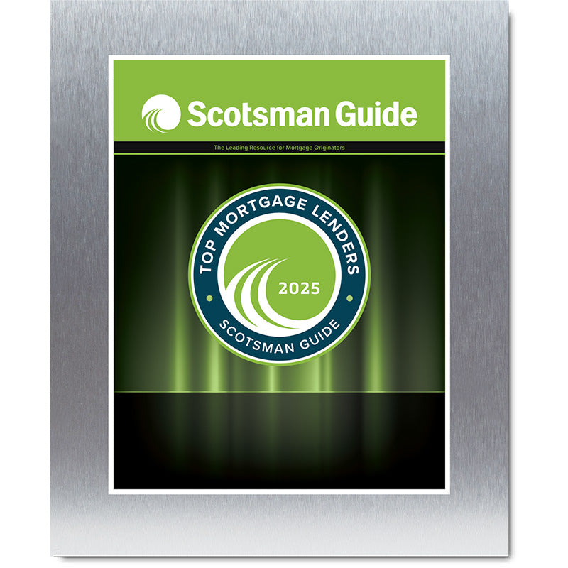 2025 Top Mortgage Lenders - Plaque