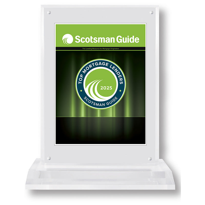 2025 Top Mortgage Lenders - Plaque