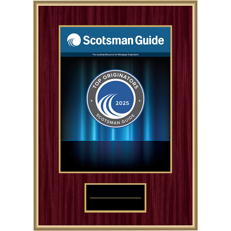 2025 Top Originators - Plaque