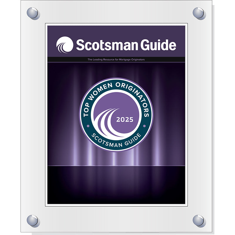 2025 Top Women Originators - Plaque