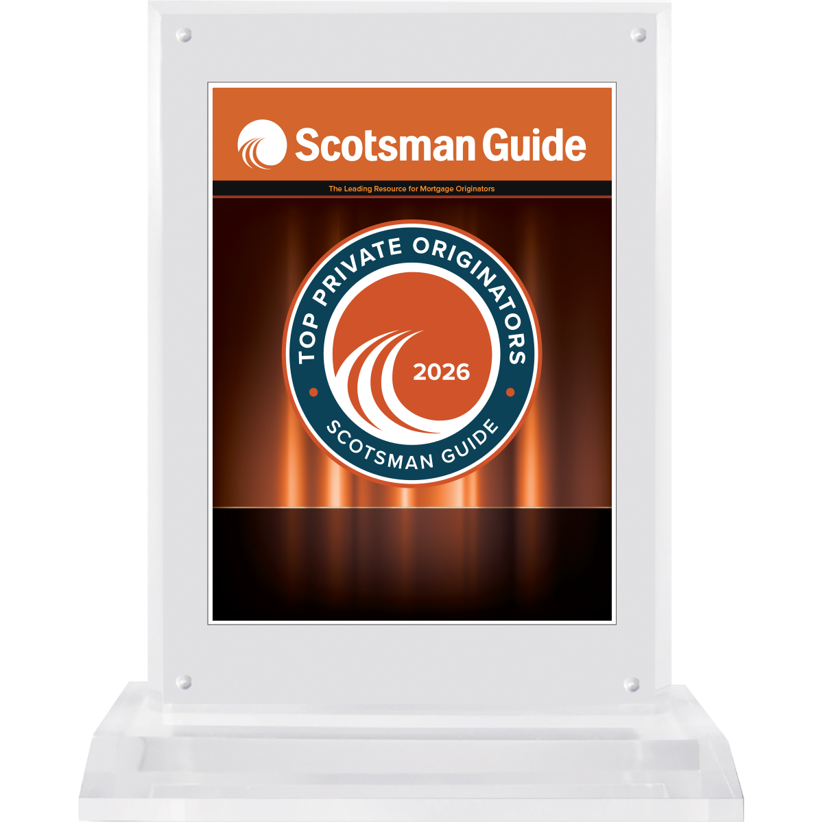 2026 Top Private Originators - Plaque