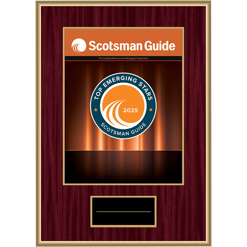 2025 Top Emerging Stars - Plaque