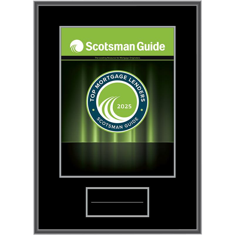 2025 Top Mortgage Lenders - Plaque