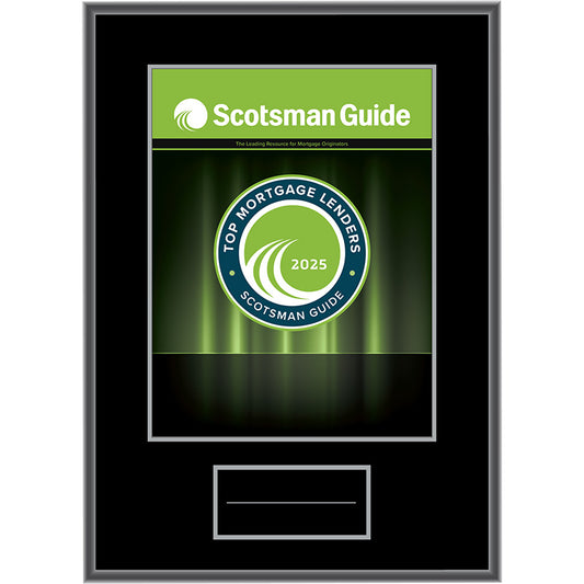 2025 Top Mortgage Lenders - Plaque