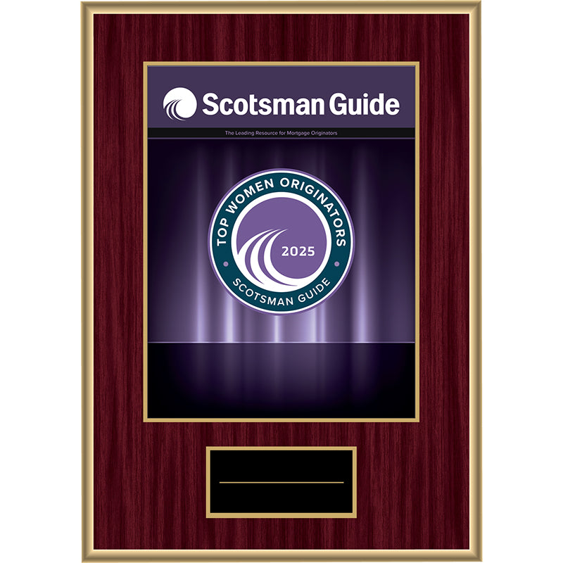 2025 Top Women Originators - Plaque