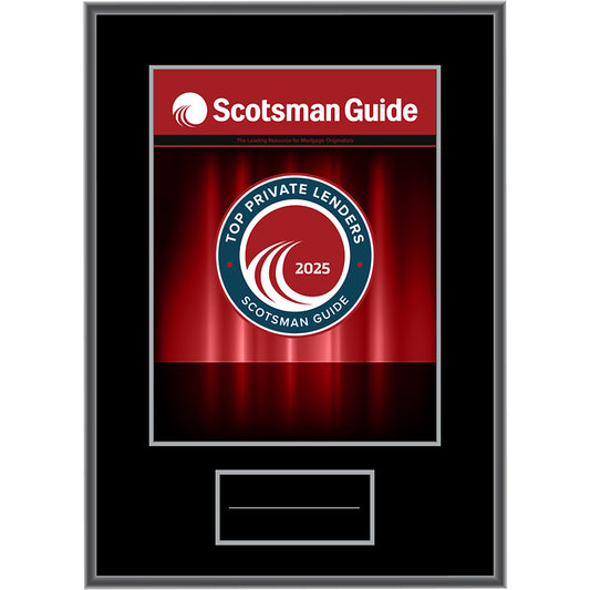 2025 Top Private Lenders - Plaque