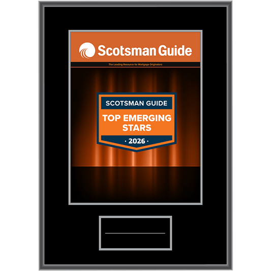 2026 Top Emerging Stars - Plaque