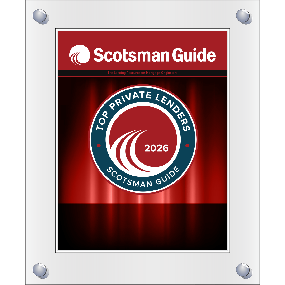 2026 Top Private Lenders - Plaque