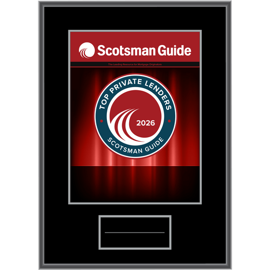 2026 Top Private Lenders - Plaque