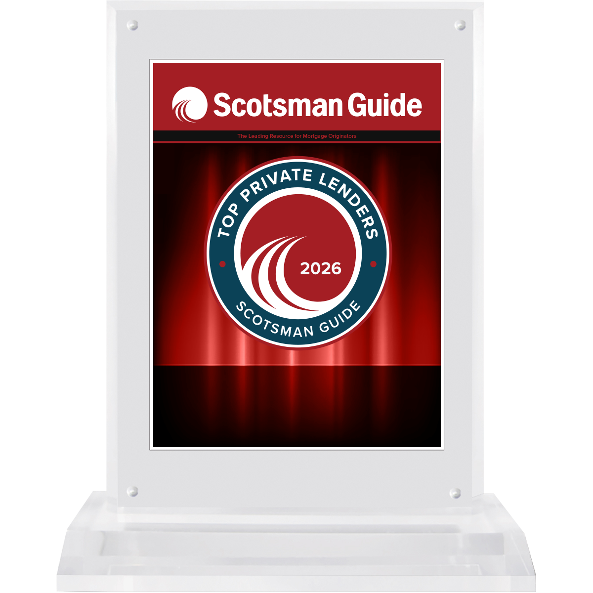 2026 Top Private Lenders - Plaque