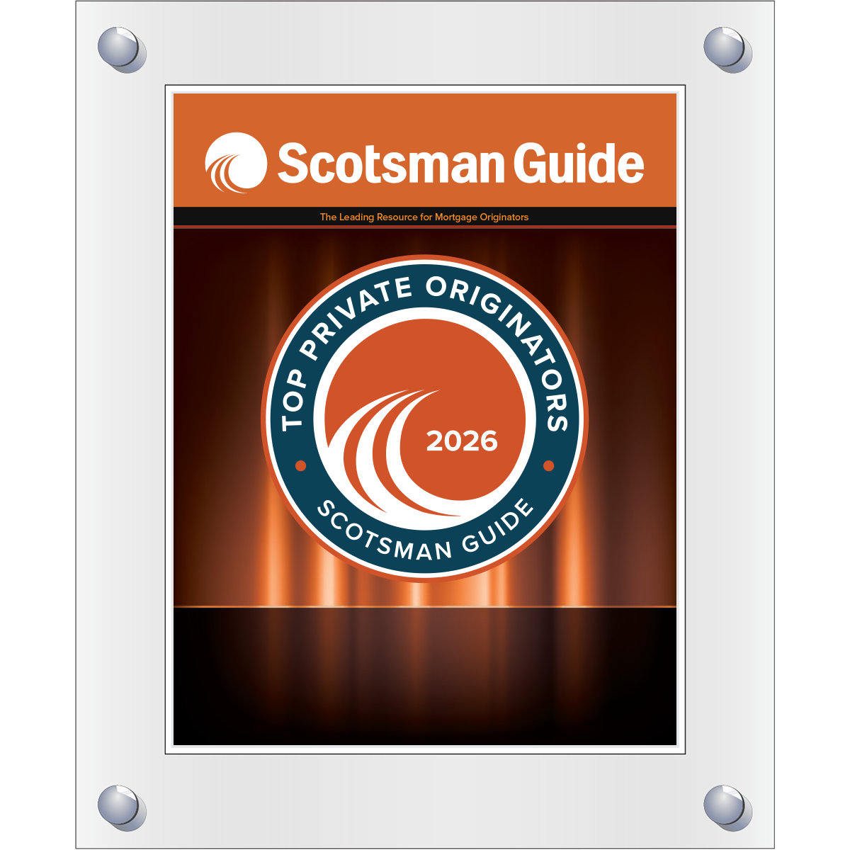 2026 Top Private Originators - Plaque